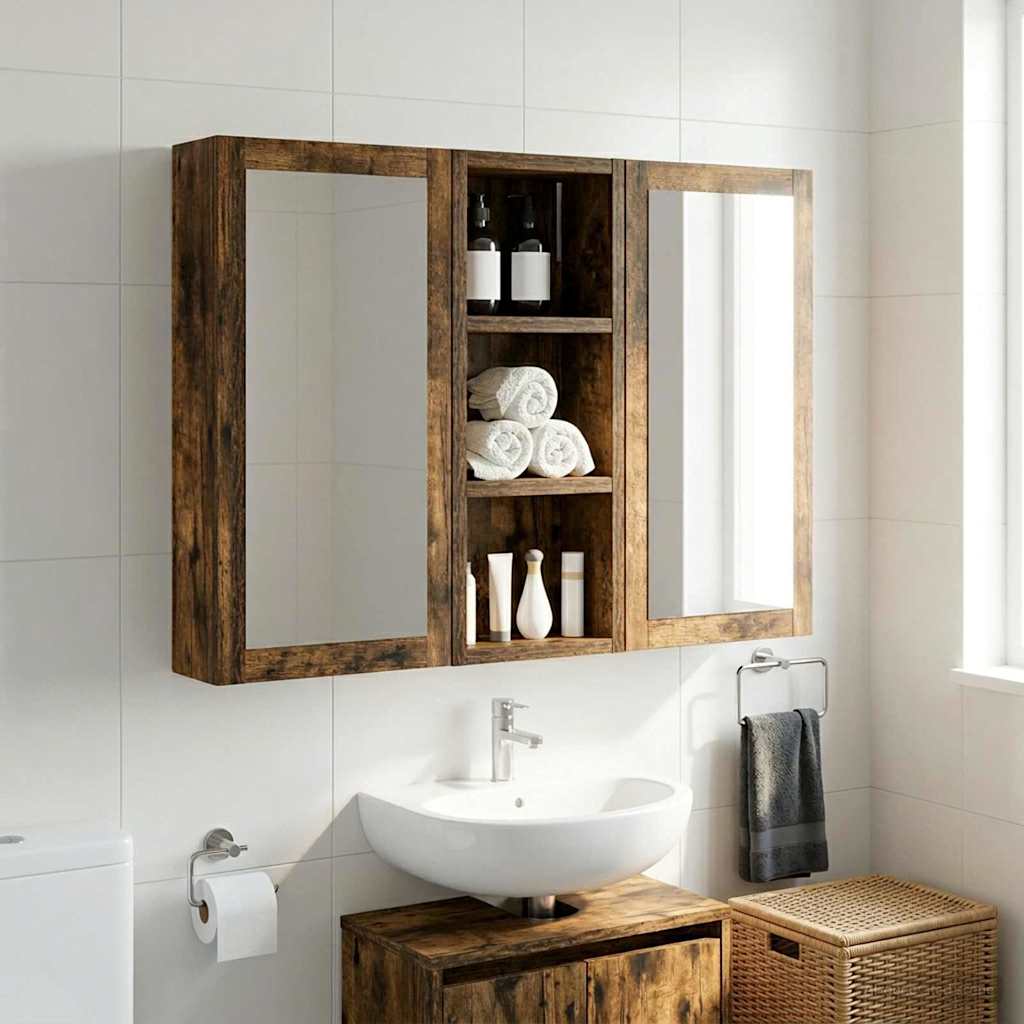 vidaXL Badkamer wandkast Wit 40 x 16 x 62,5 cm Geconstrueerd hout