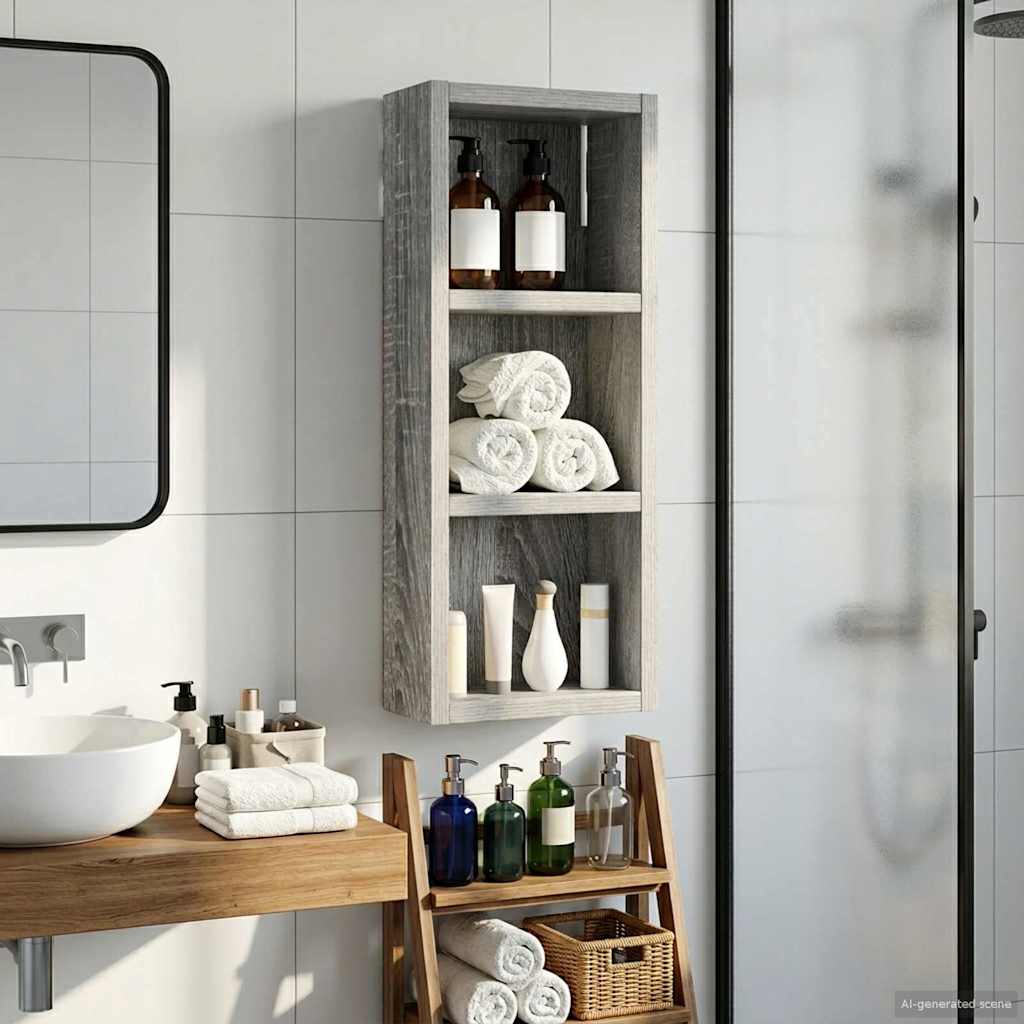 vidaXL Badkamer wandkast Wit 40 x 16 x 62,5 cm Geconstrueerd hout