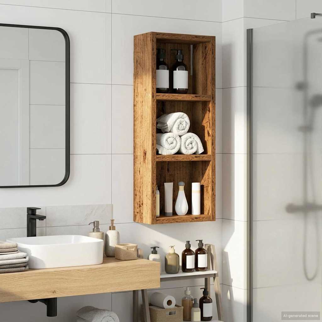 vidaXL Badkamer wandkast Wit 40 x 16 x 62,5 cm Geconstrueerd hout