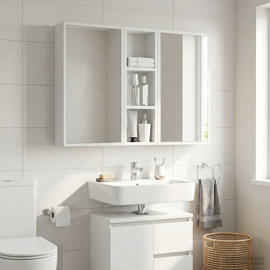 vidaXL Badkamer wandkast Wit 40 x 16 x 62,5 cm Geconstrueerd hout