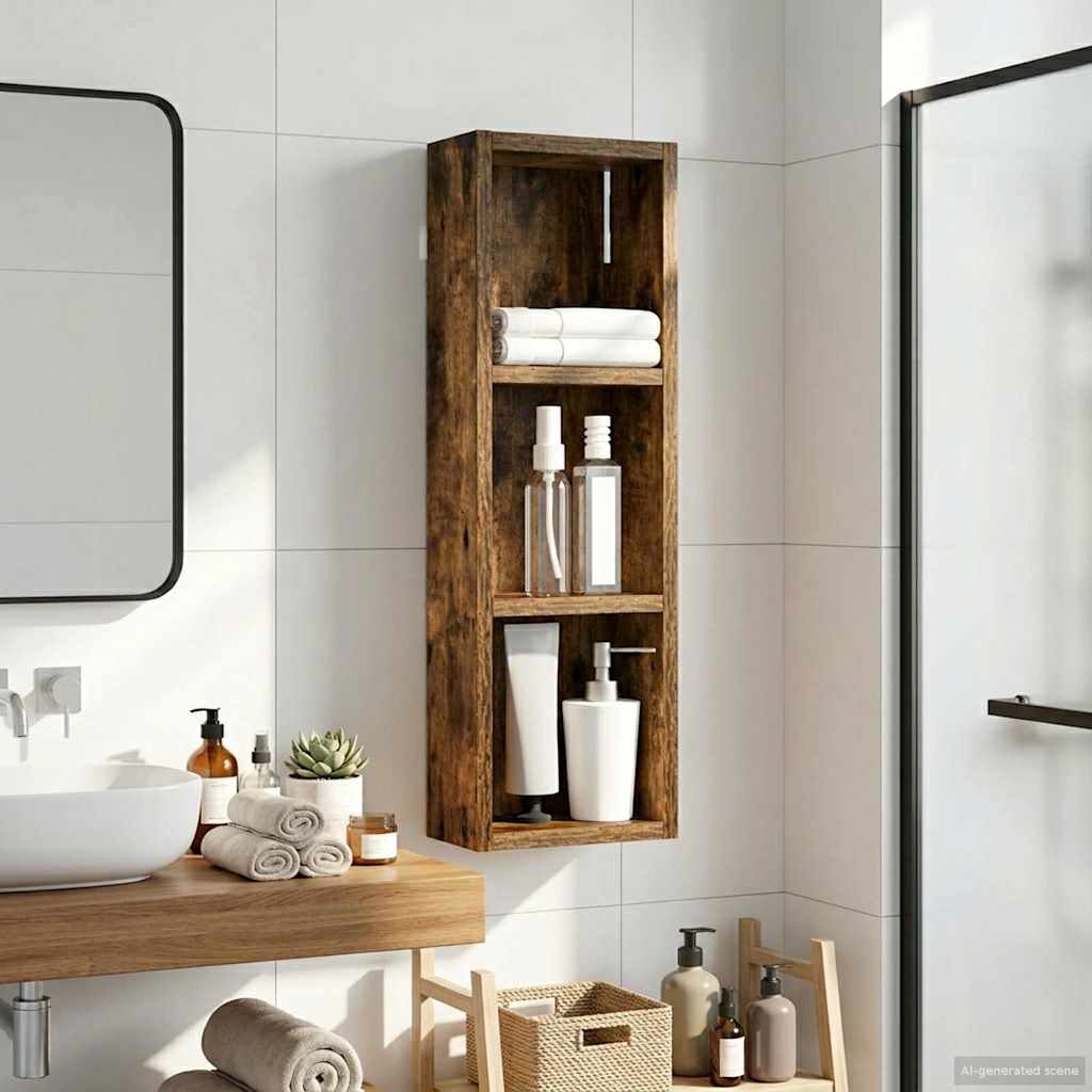 vidaXL Badkamer wandkast Wit 40 x 16 x 62,5 cm Geconstrueerd hout