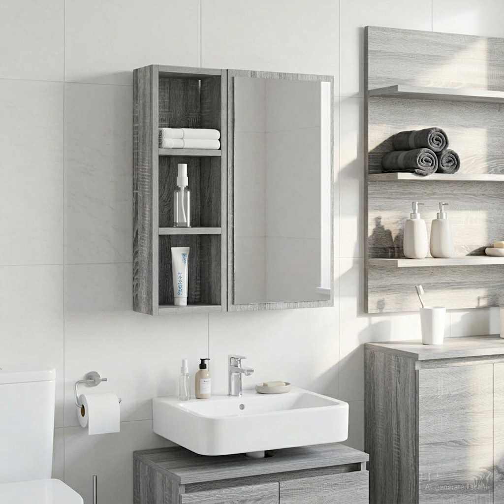 vidaXL Badkamer wandkast Wit 40 x 16 x 62,5 cm Geconstrueerd hout