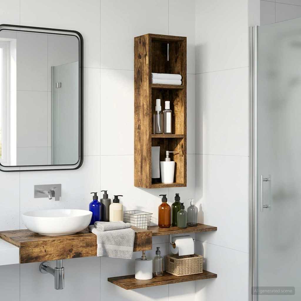 vidaXL Badkamer wandkast Wit 40 x 16 x 62,5 cm Geconstrueerd hout