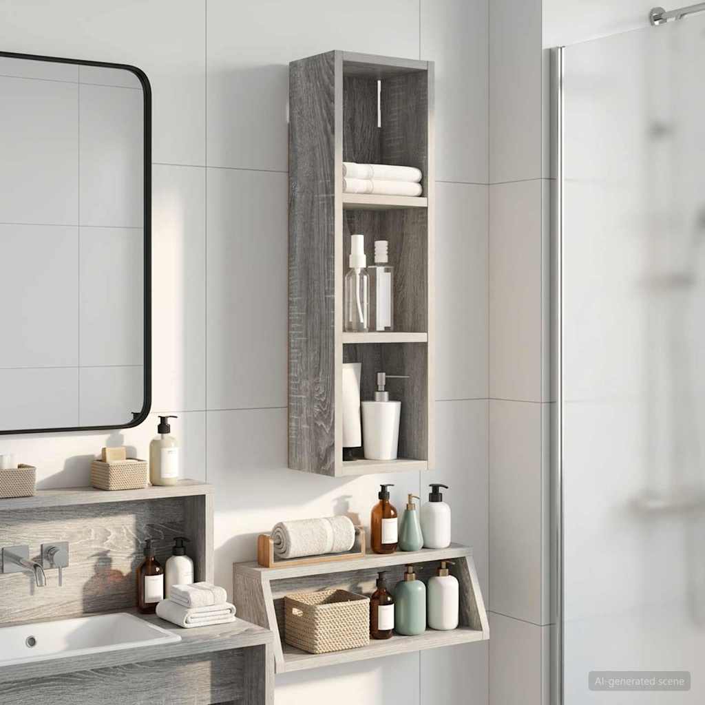 vidaXL Badkamer wandkast Wit 40 x 16 x 62,5 cm Geconstrueerd hout