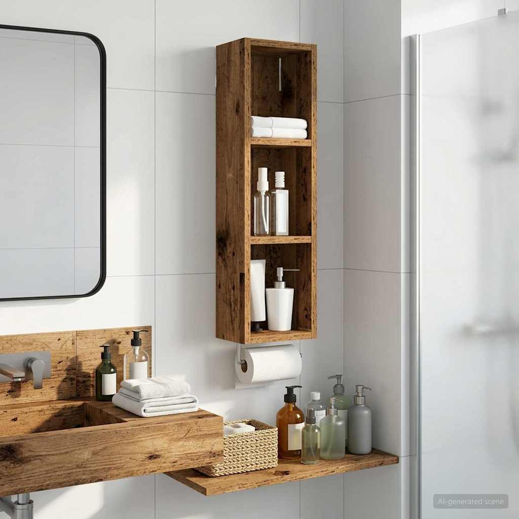 vidaXL Badkamer wandkast Wit 40 x 16 x 62,5 cm Geconstrueerd hout