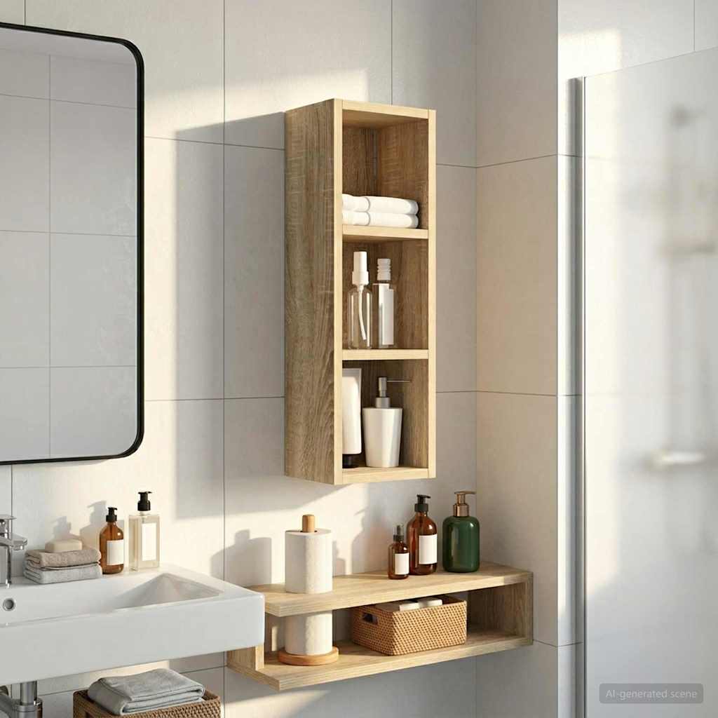 vidaXL Badkamer wandkast Wit 40 x 16 x 62,5 cm Geconstrueerd hout