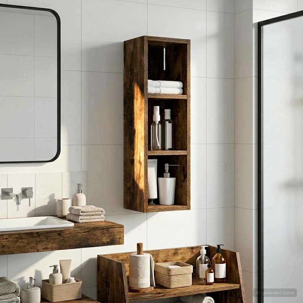 vidaXL Badkamer wandkast Wit 40 x 16 x 62,5 cm Geconstrueerd hout