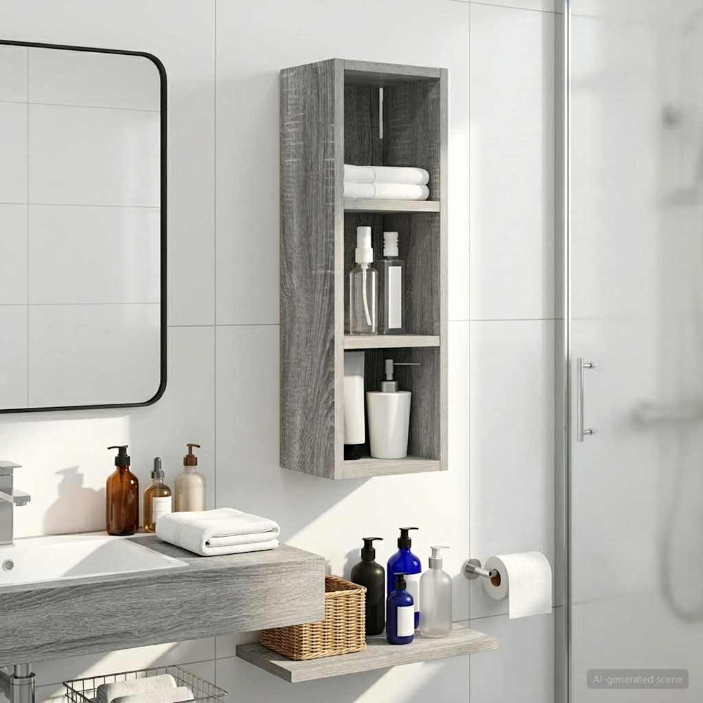 vidaXL Badkamer wandkast Wit 40 x 16 x 62,5 cm Geconstrueerd hout