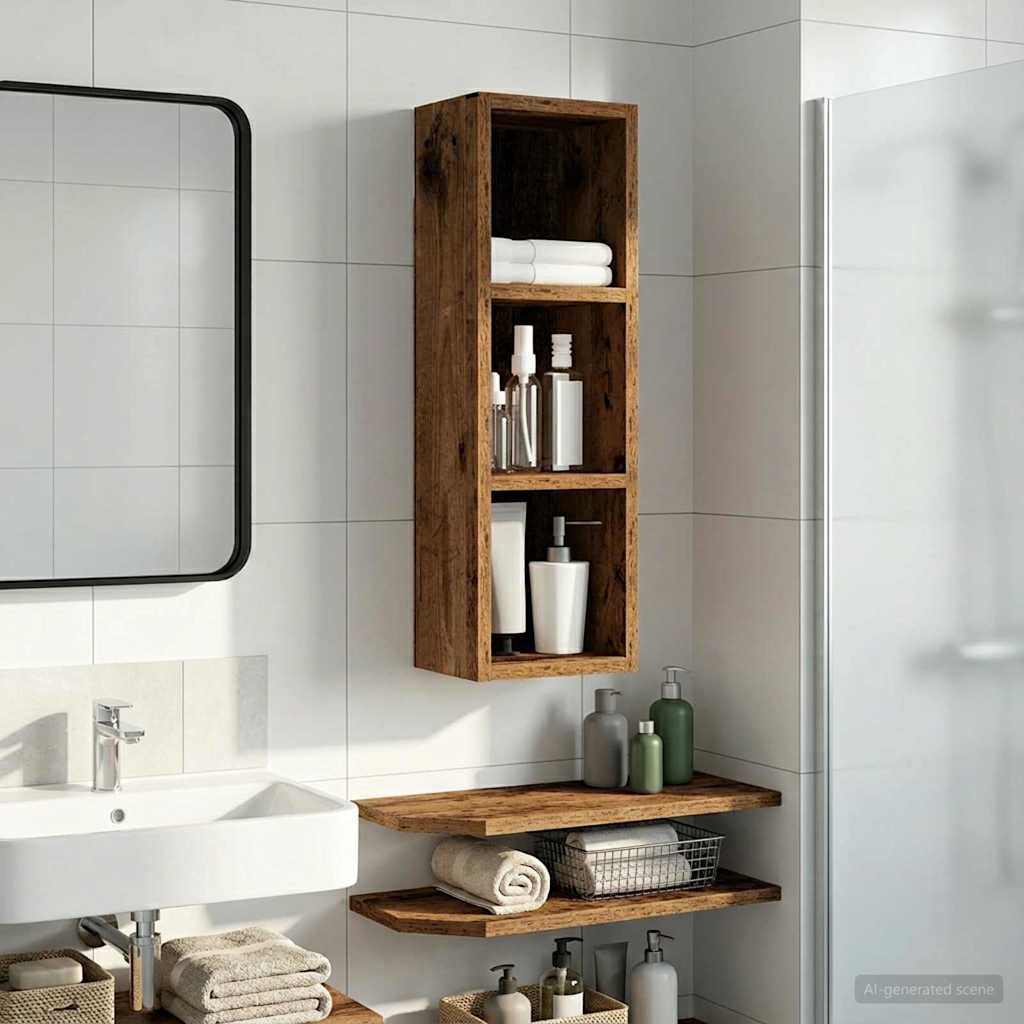 vidaXL Badkamer wandkast Wit 40 x 16 x 62,5 cm Geconstrueerd hout