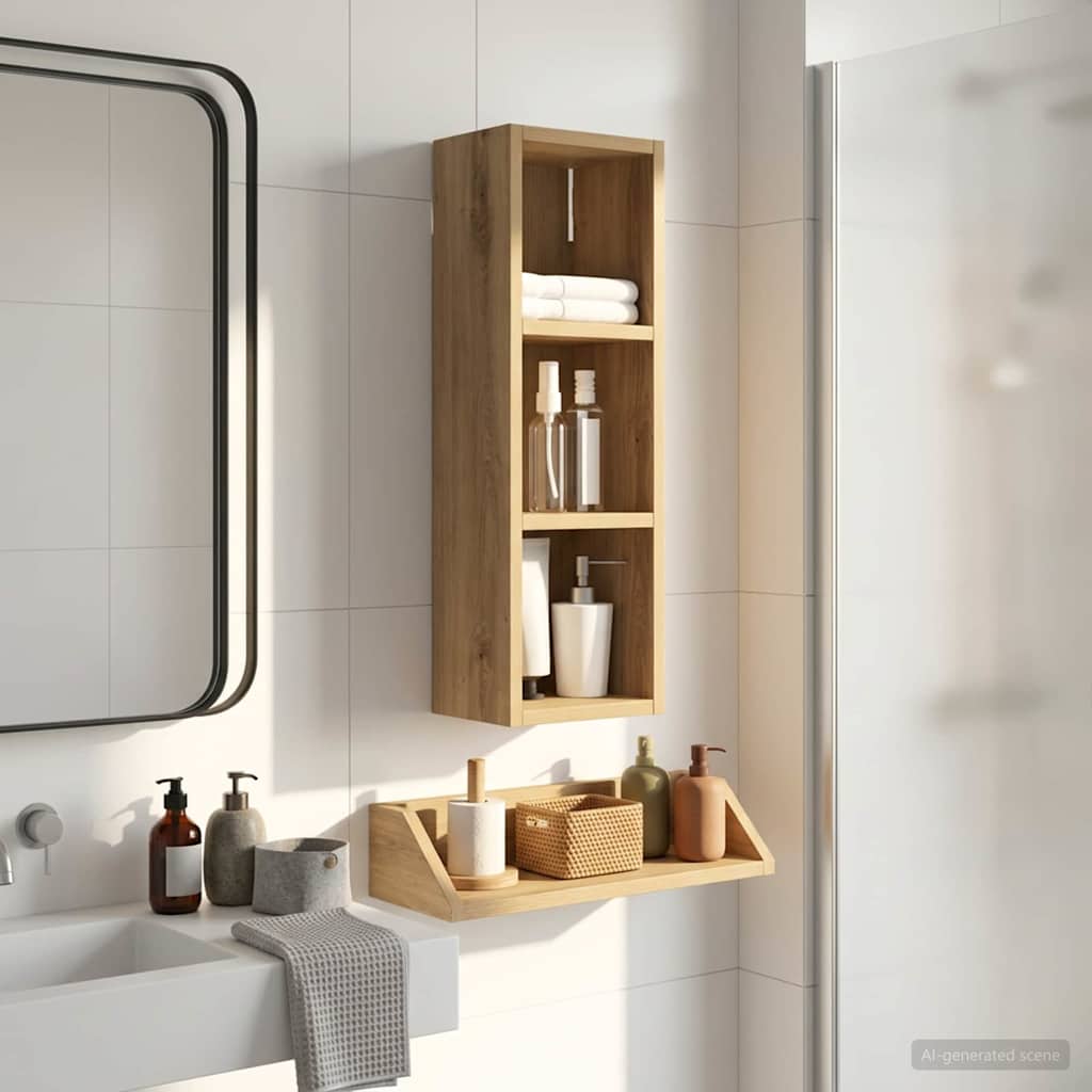 vidaXL Badkamer wandkast Wit 40 x 16 x 62,5 cm Geconstrueerd hout