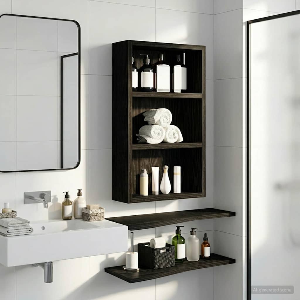 vidaXL Badkamer wandkast Wit 40 x 16 x 62,5 cm Geconstrueerd hout