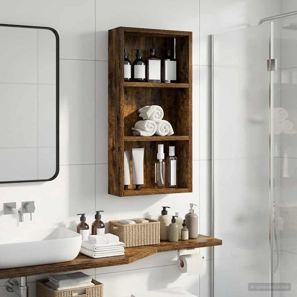 vidaXL Badkamer wandkast Wit 40 x 16 x 62,5 cm Geconstrueerd hout