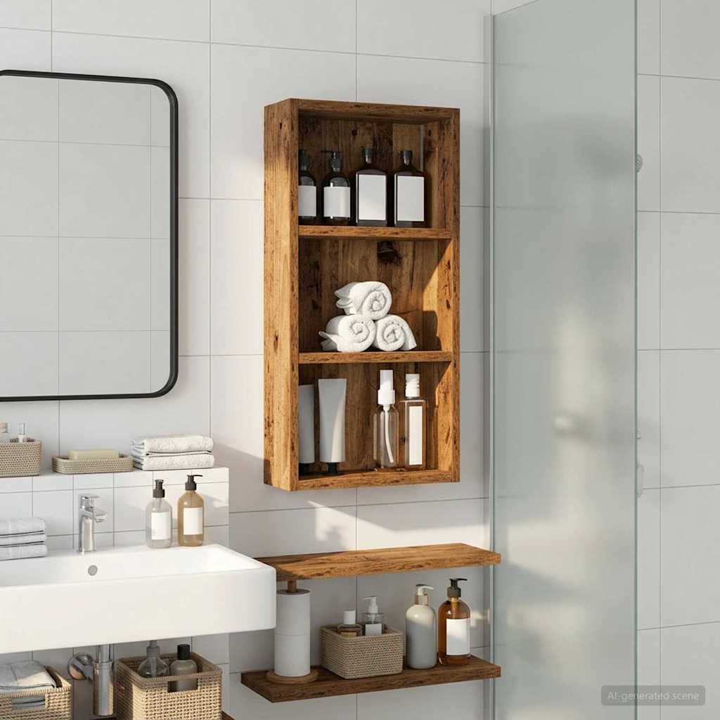 vidaXL Badkamer wandkast Wit 40 x 16 x 62,5 cm Geconstrueerd hout