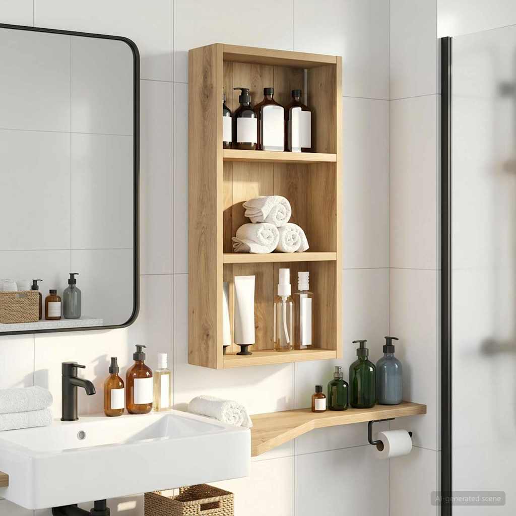vidaXL Badkamer wandkast Wit 40 x 16 x 62,5 cm Geconstrueerd hout