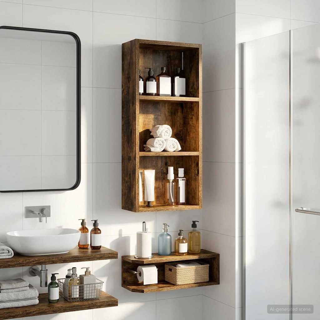 vidaXL Badkamer wandkast Wit 40 x 16 x 62,5 cm Geconstrueerd hout