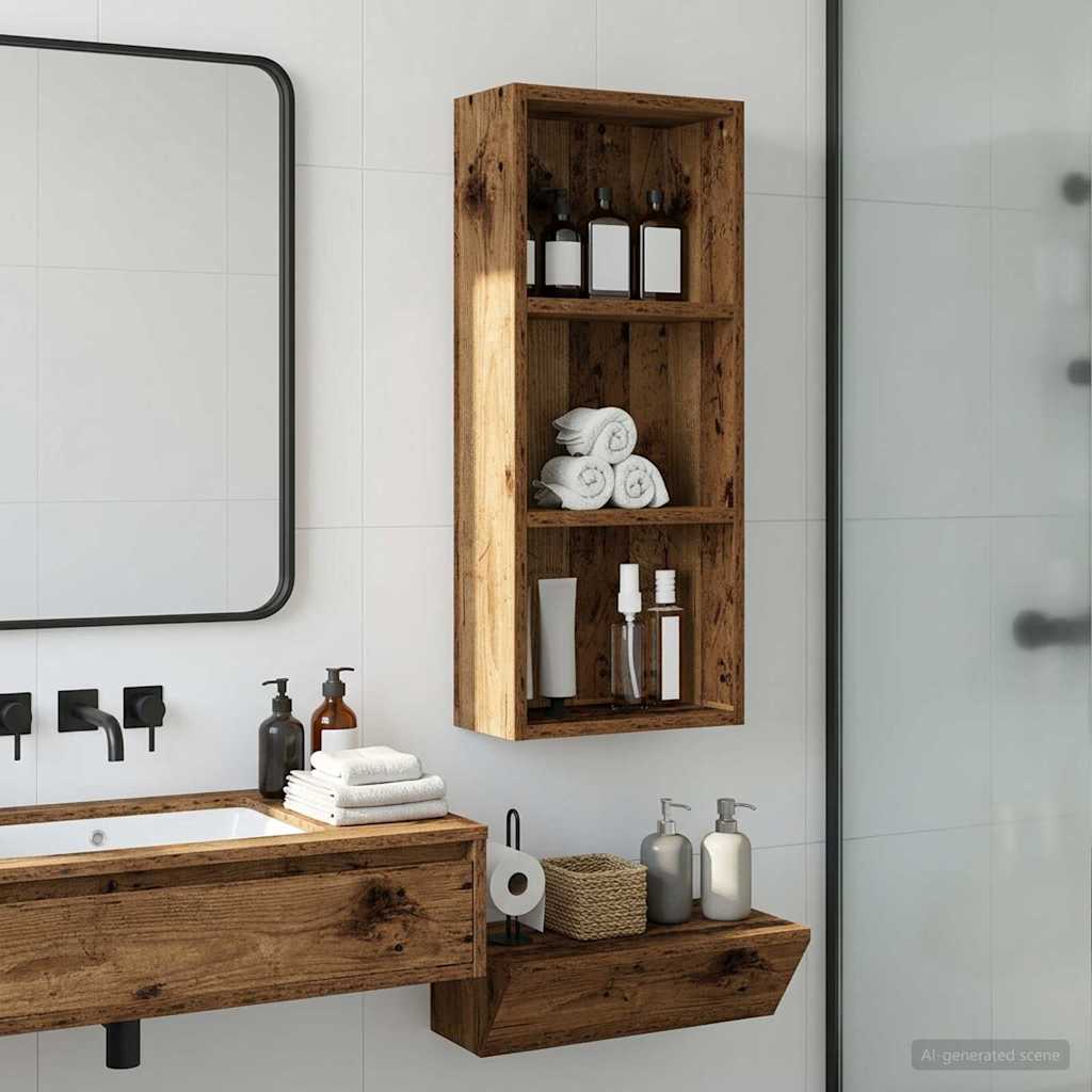 vidaXL Badkamer wandkast Wit 40 x 16 x 62,5 cm Geconstrueerd hout