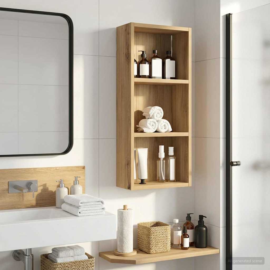 vidaXL Badkamer wandkast Wit 40 x 16 x 62,5 cm Geconstrueerd hout
