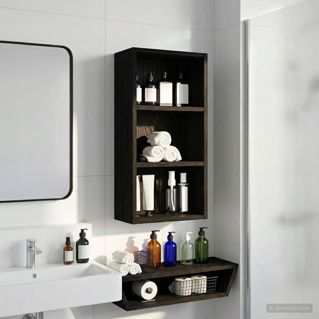 vidaXL Badkamer wandkast Wit 40 x 16 x 62,5 cm Geconstrueerd hout