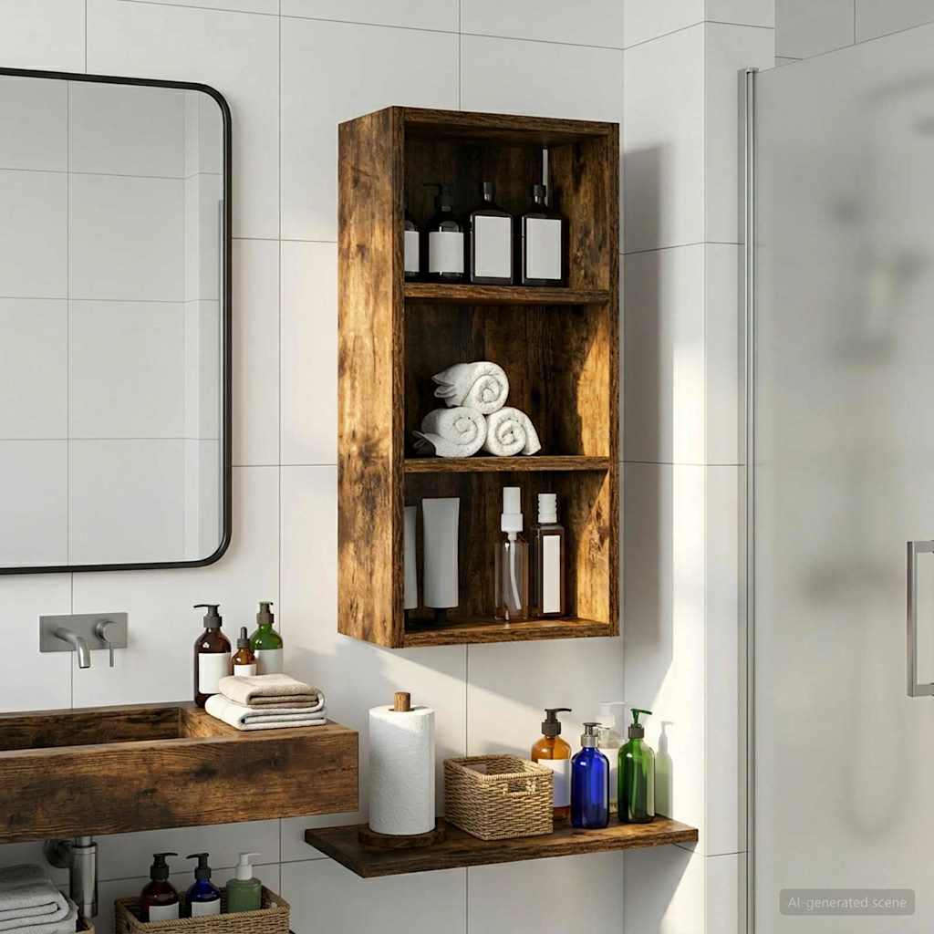 vidaXL Badkamer wandkast Wit 40 x 16 x 62,5 cm Geconstrueerd hout