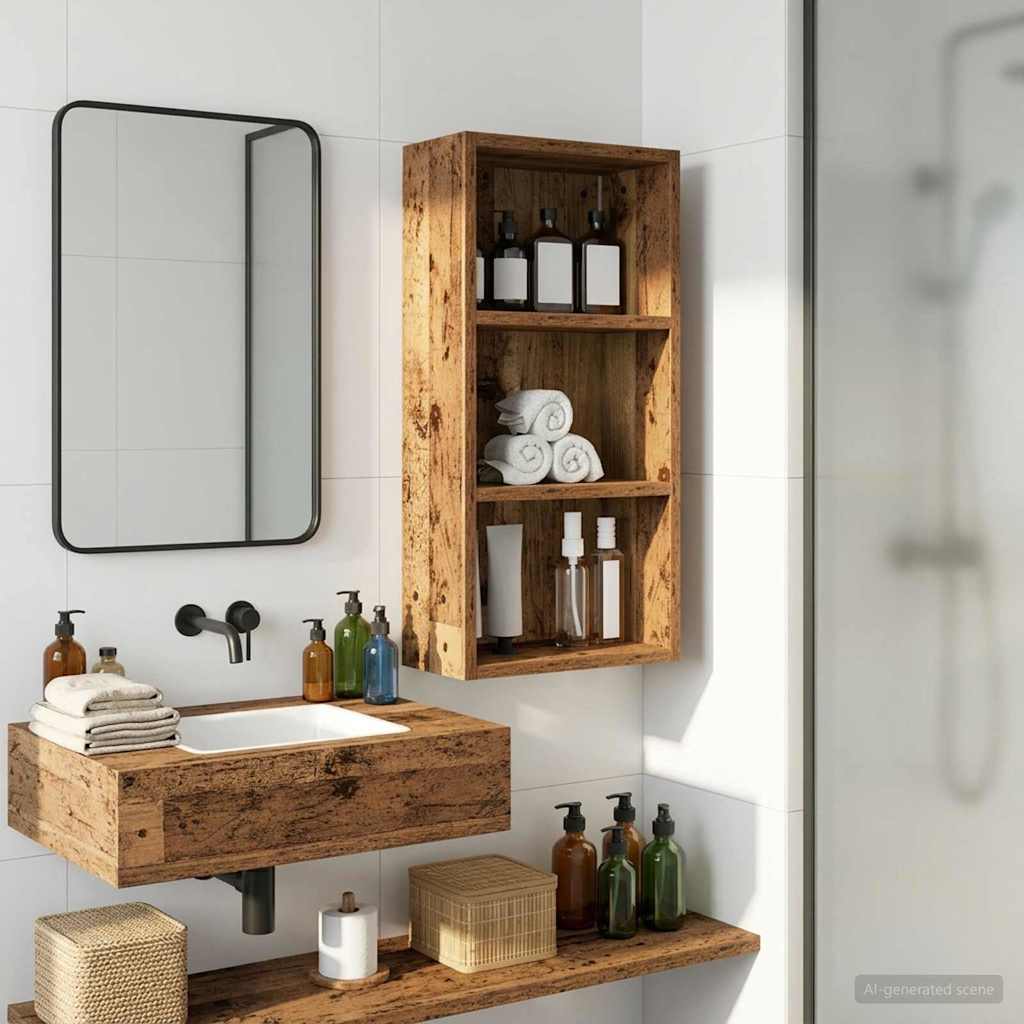 vidaXL Badkamer wandkast Wit 40 x 16 x 62,5 cm Geconstrueerd hout