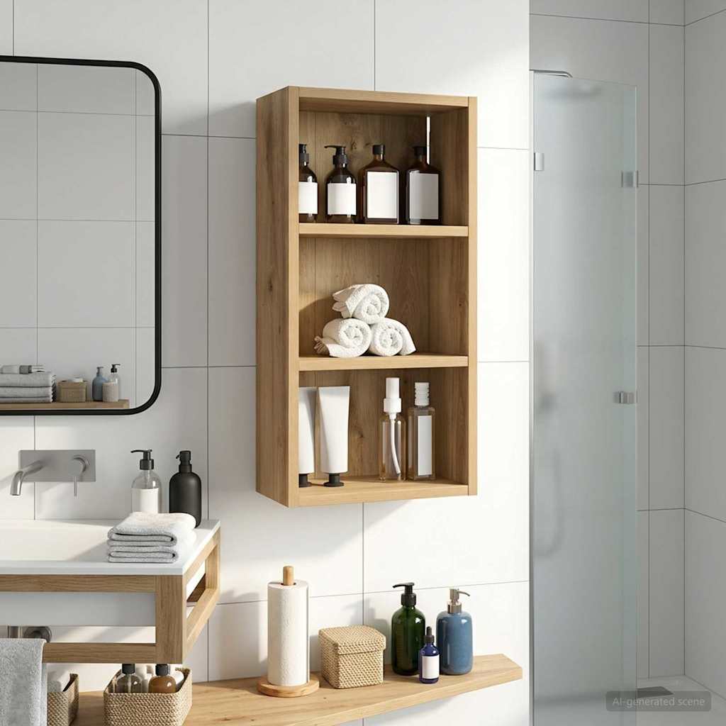 vidaXL Badkamer wandkast Wit 40 x 16 x 62,5 cm Geconstrueerd hout