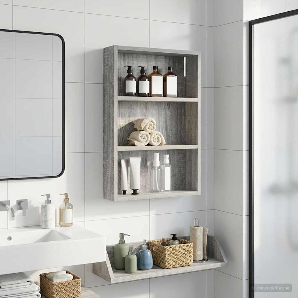vidaXL Badkamer wandkast Wit 40 x 16 x 62,5 cm Geconstrueerd hout