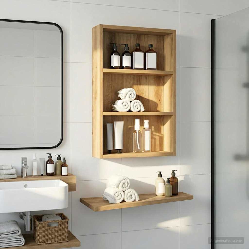 vidaXL Badkamer wandkast Wit 40 x 16 x 62,5 cm Geconstrueerd hout