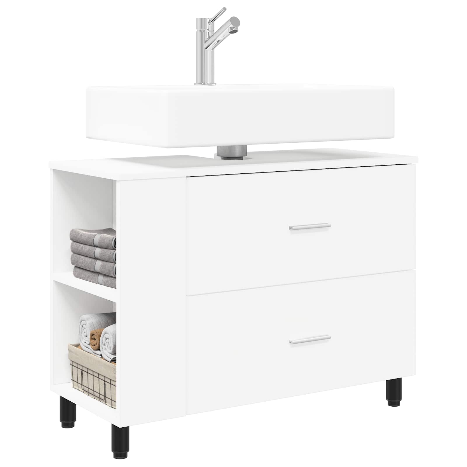 vidaXL Opbergkast onder de wastafel Sonoma eiken 80 x 35 x 60 cm