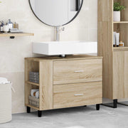vidaXL Opbergkast onder de wastafel Sonoma eiken 80 x 35 x 60 cm