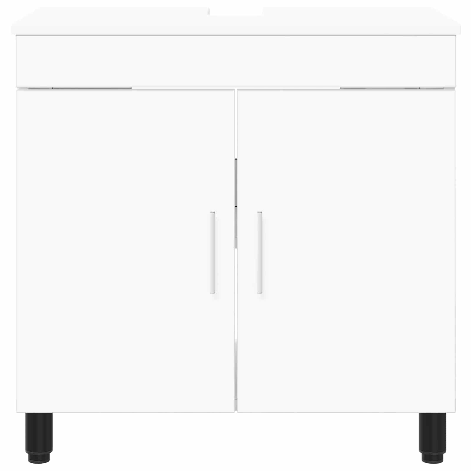 vidaXL Badkamer Waskom Wit 60 x 35 x 60 cm Bewerkt hout