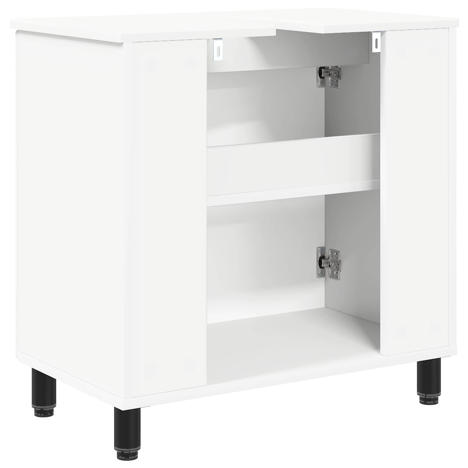 vidaXL Badkamer Waskom Wit 60 x 35 x 60 cm Bewerkt hout