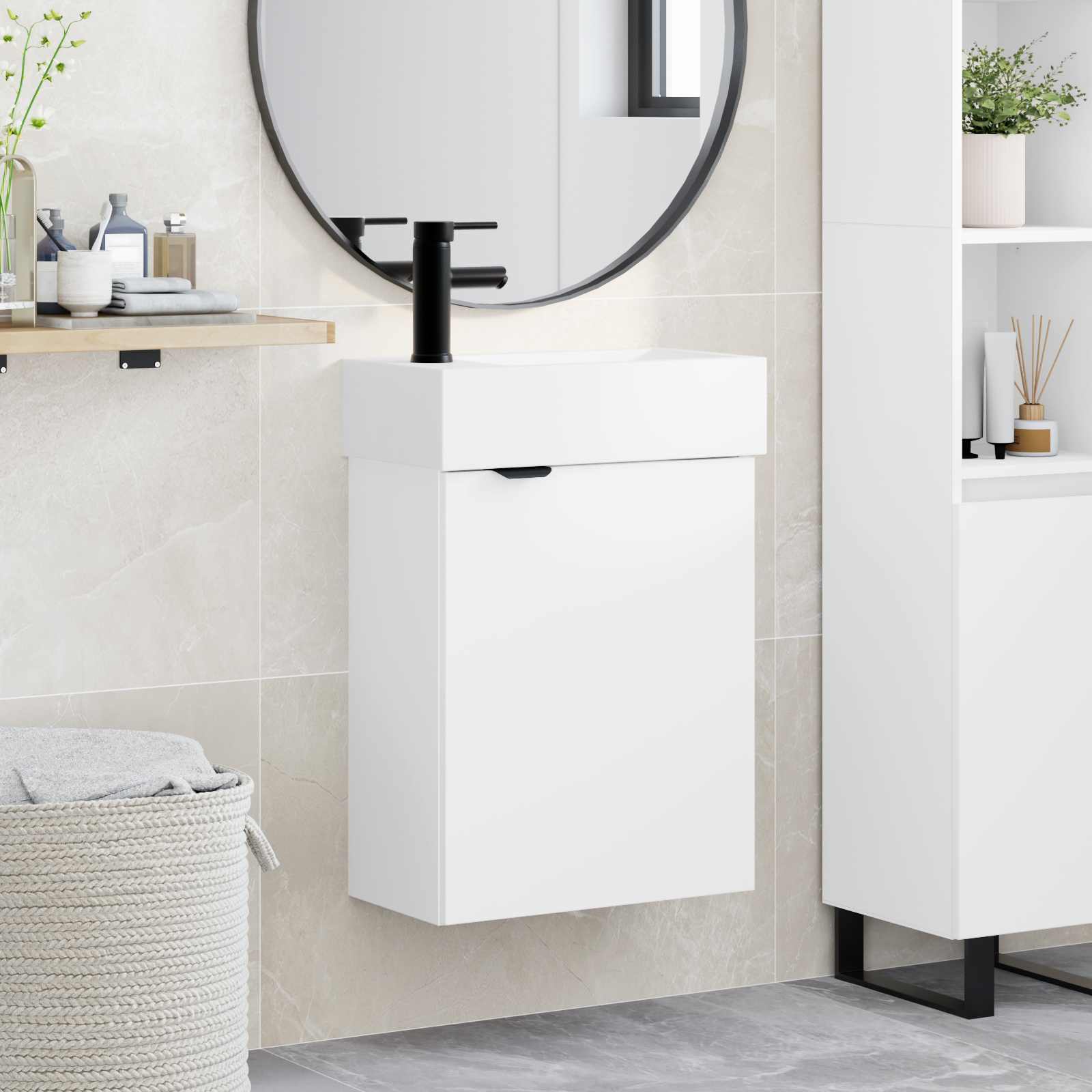vidaXL Badkamerkast met opslag Sonoma Eiken 45,5 x 22,5 x 84 cm