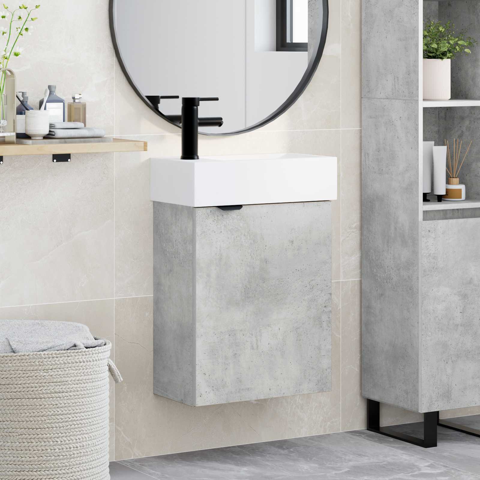 vidaXL Badkamerkast met opslag Sonoma Eiken 45,5 x 22,5 x 84 cm
