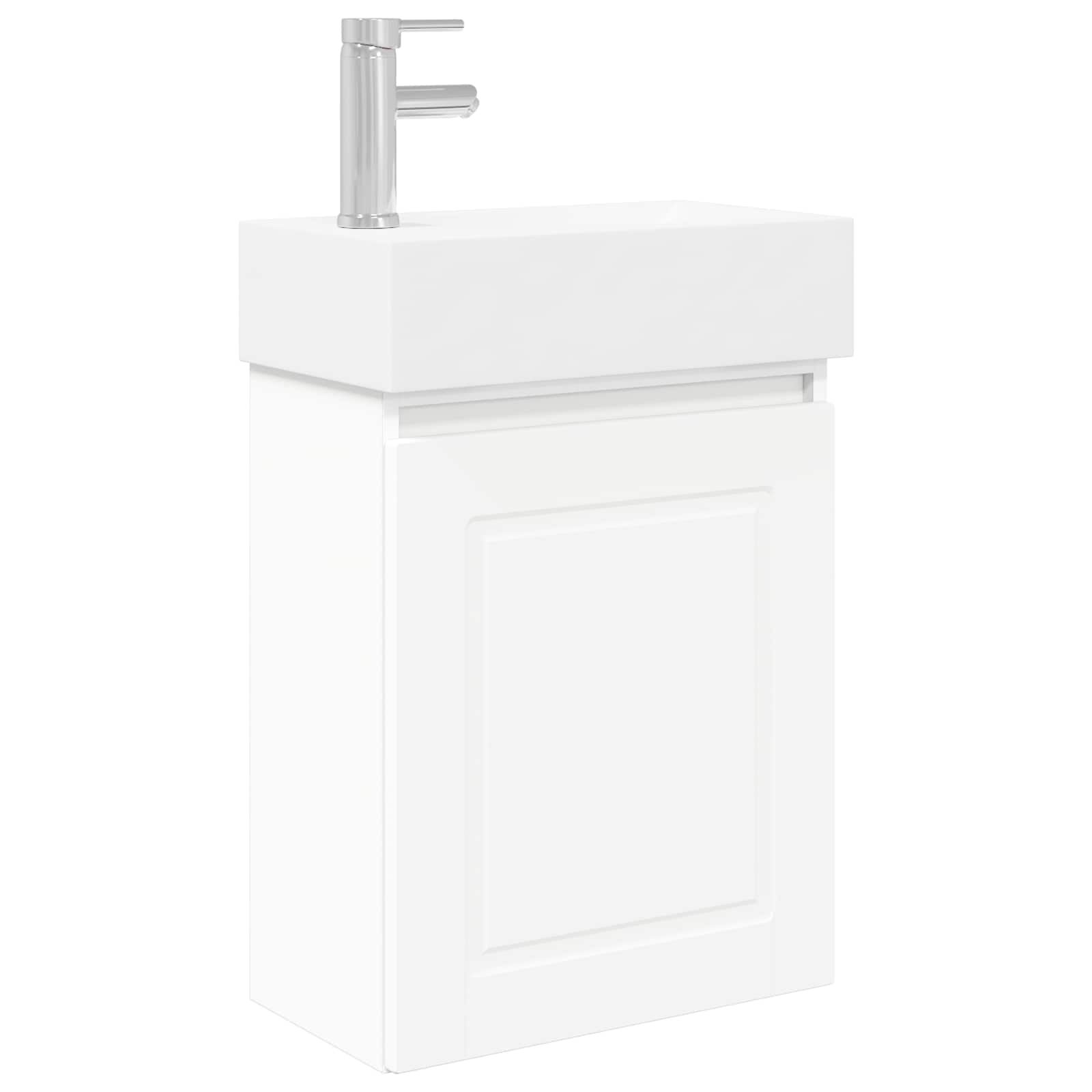 vidaXL Badkamermeubel met kraan Wit 45,5 x 22,5 x 84 cm