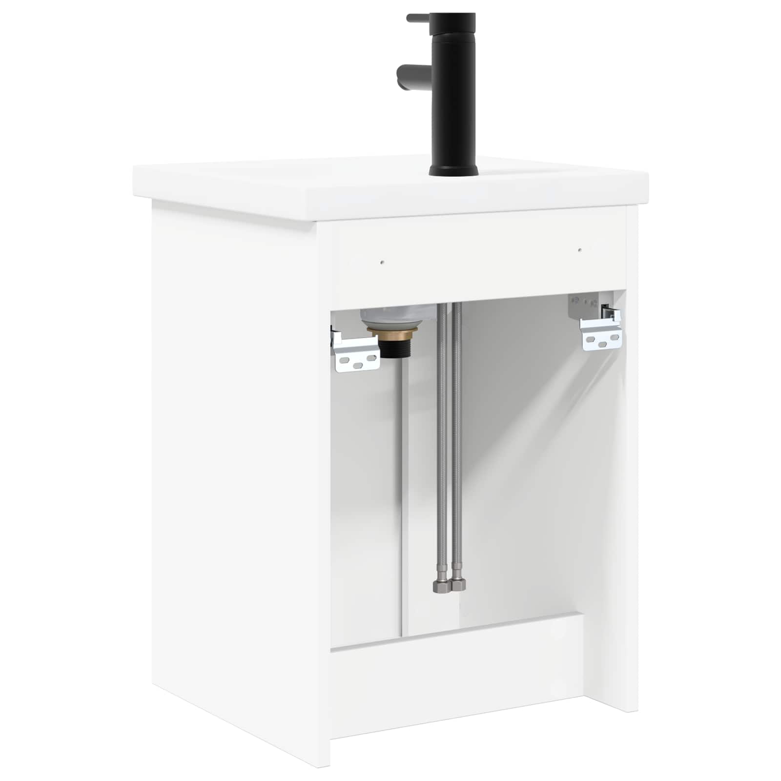 vidaXL Badkamerkast met kraan Wit 42 x 40 x 74,5 cm