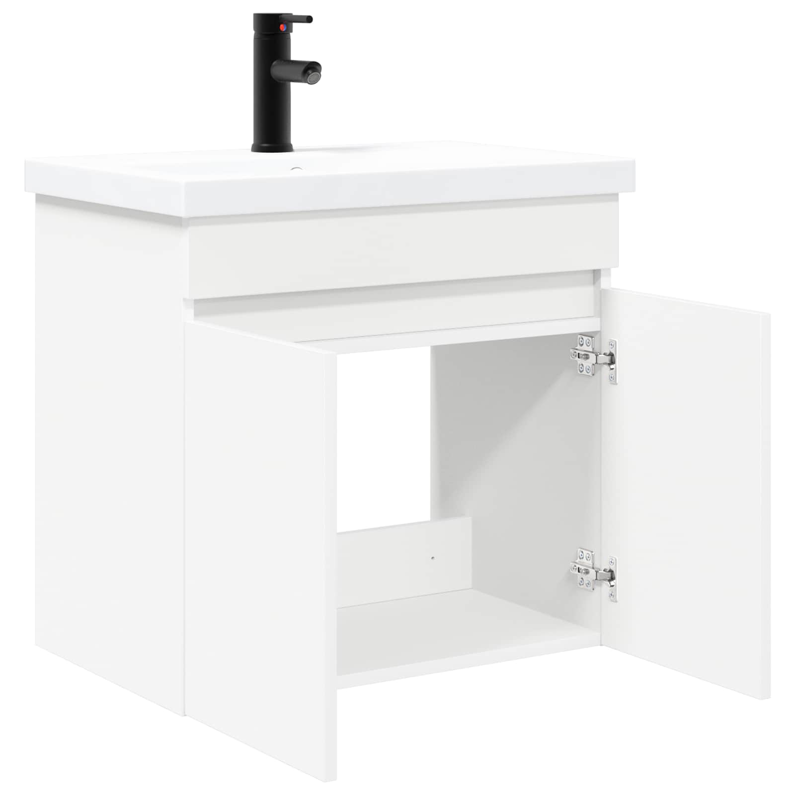vidaXL Badkamer wastafel met wasbak Oud hout 61 x 39 x 58 cm