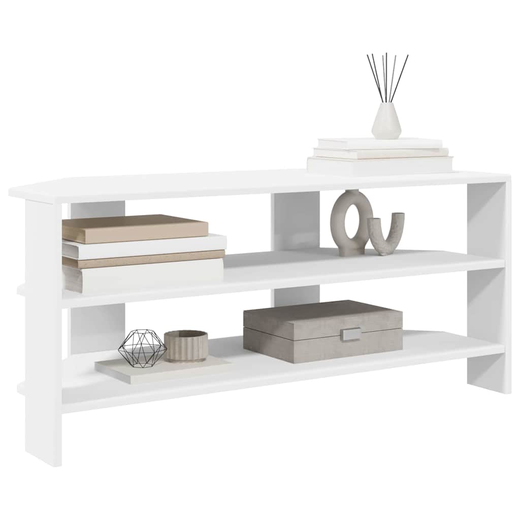 vidaXL HoekTVKast Wit 102x40,5x45cm Bewerkt hout