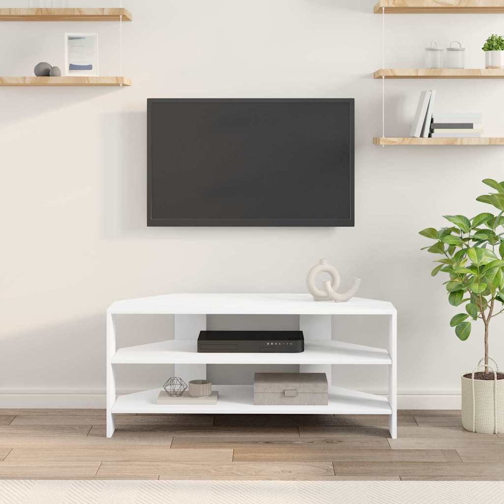 vidaXL HoekTVKast Wit 102x40,5x45cm Bewerkt hout