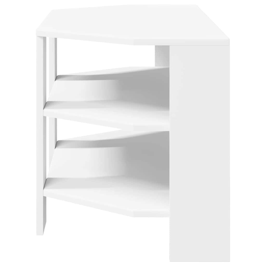vidaXL HoekTVKast Wit 102x40,5x45cm Bewerkt hout