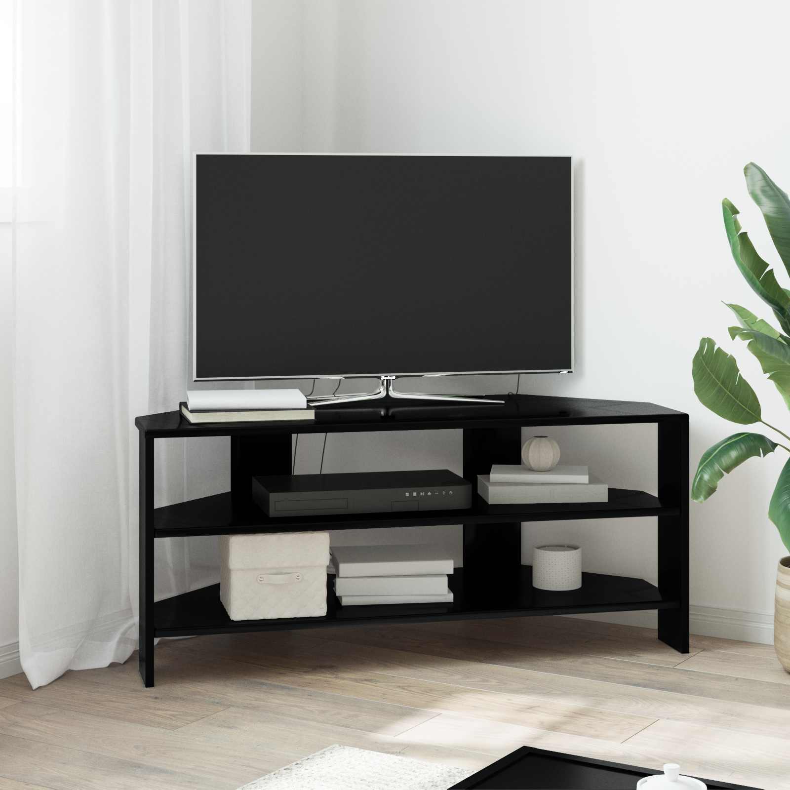 vidaXL HoekTVKast Wit 102x40,5x45cm Bewerkt hout