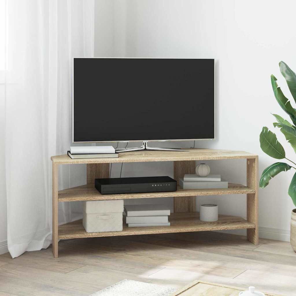 vidaXL HoekTVKast Wit 102x40,5x45cm Bewerkt hout