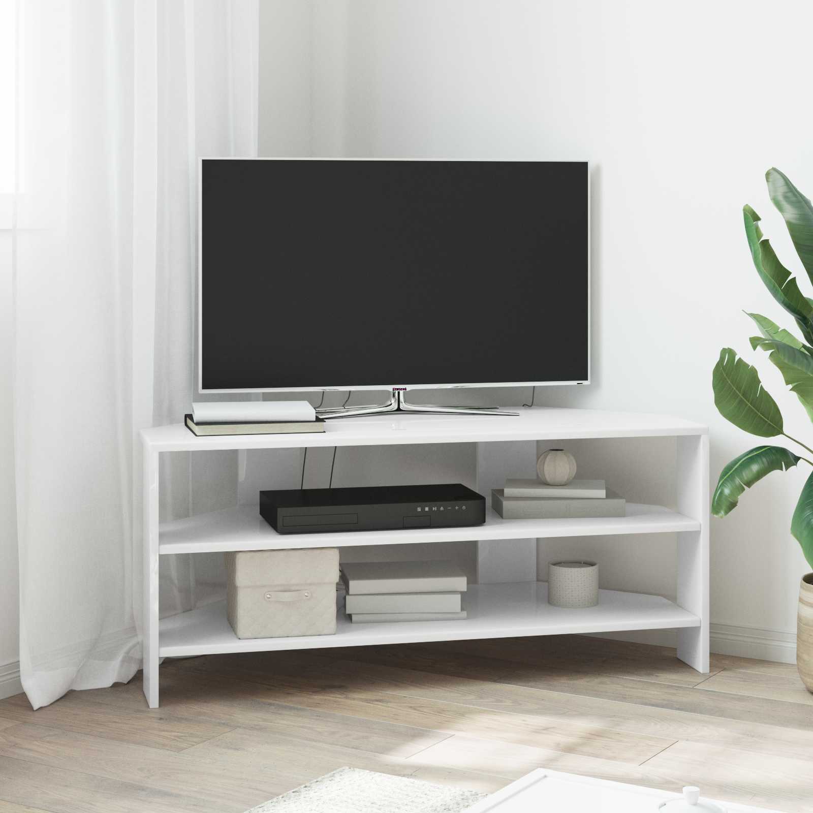 vidaXL HoekTVKast Wit 102x40,5x45cm Bewerkt hout