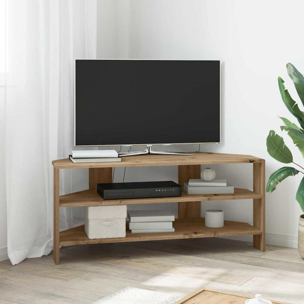 vidaXL HoekTVKast Wit 102x40,5x45cm Bewerkt hout