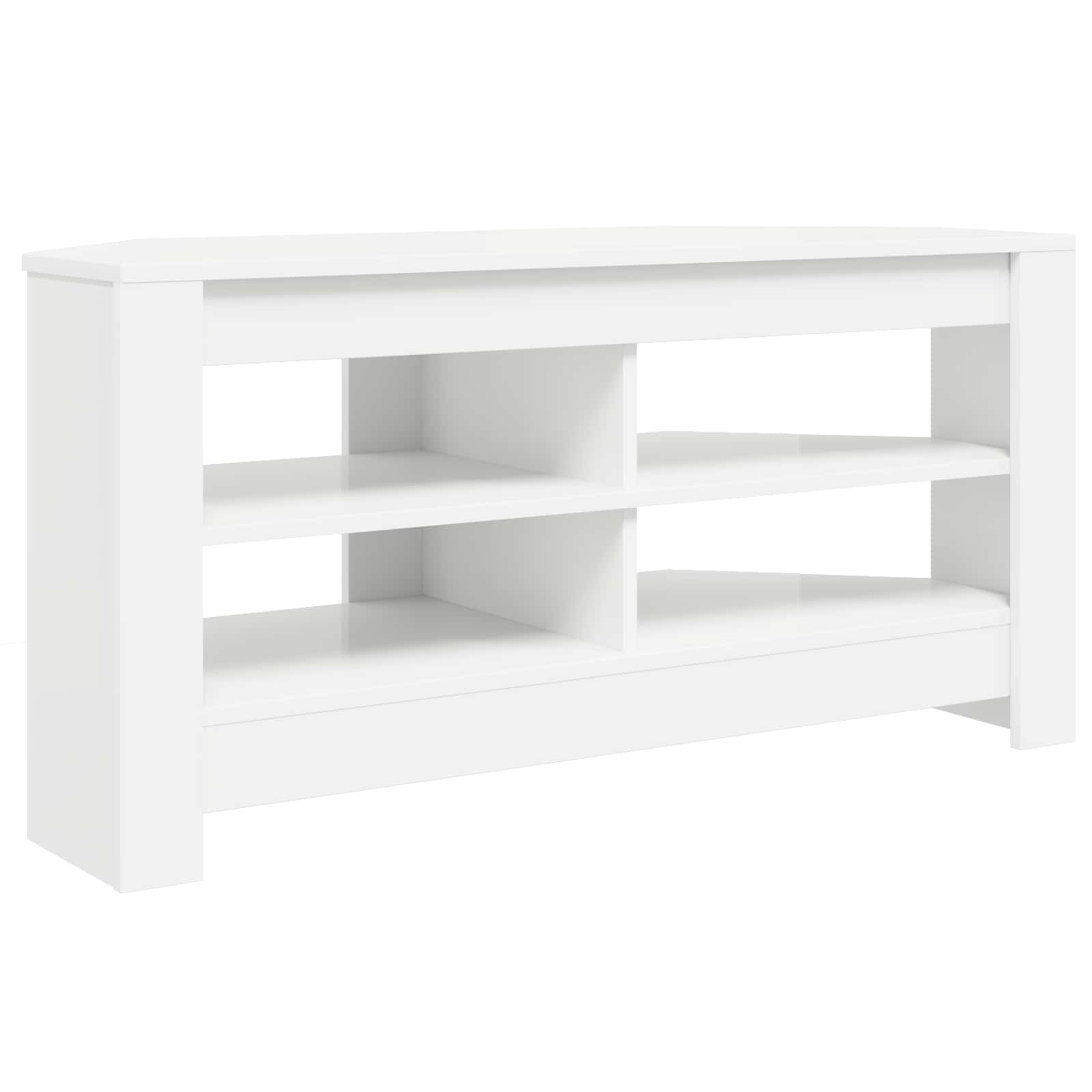 vidaXL HoekTVKast Wit 102x40,5x45cm Bewerkt hout