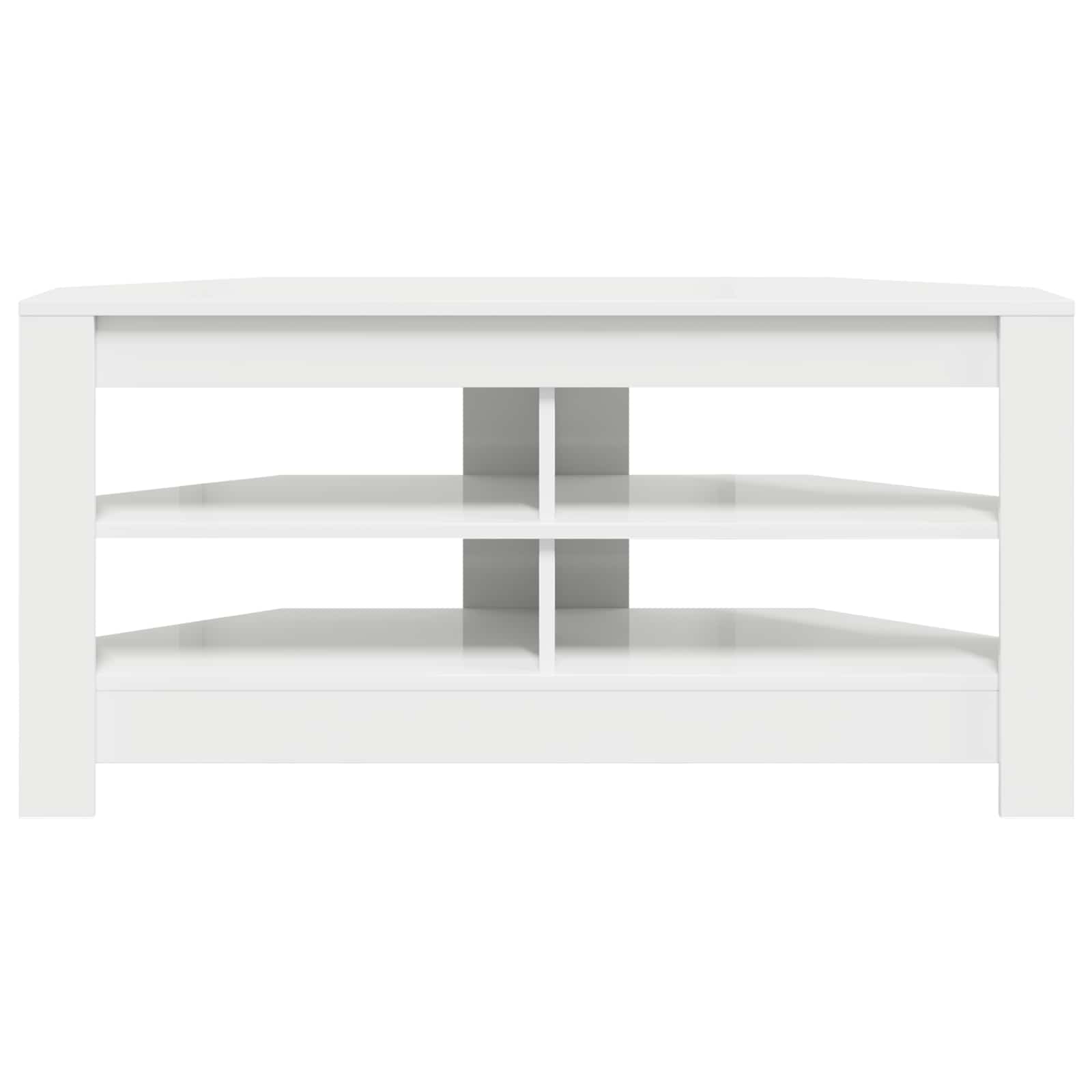 vidaXL HoekTVKast Wit 102x40,5x45cm Bewerkt hout
