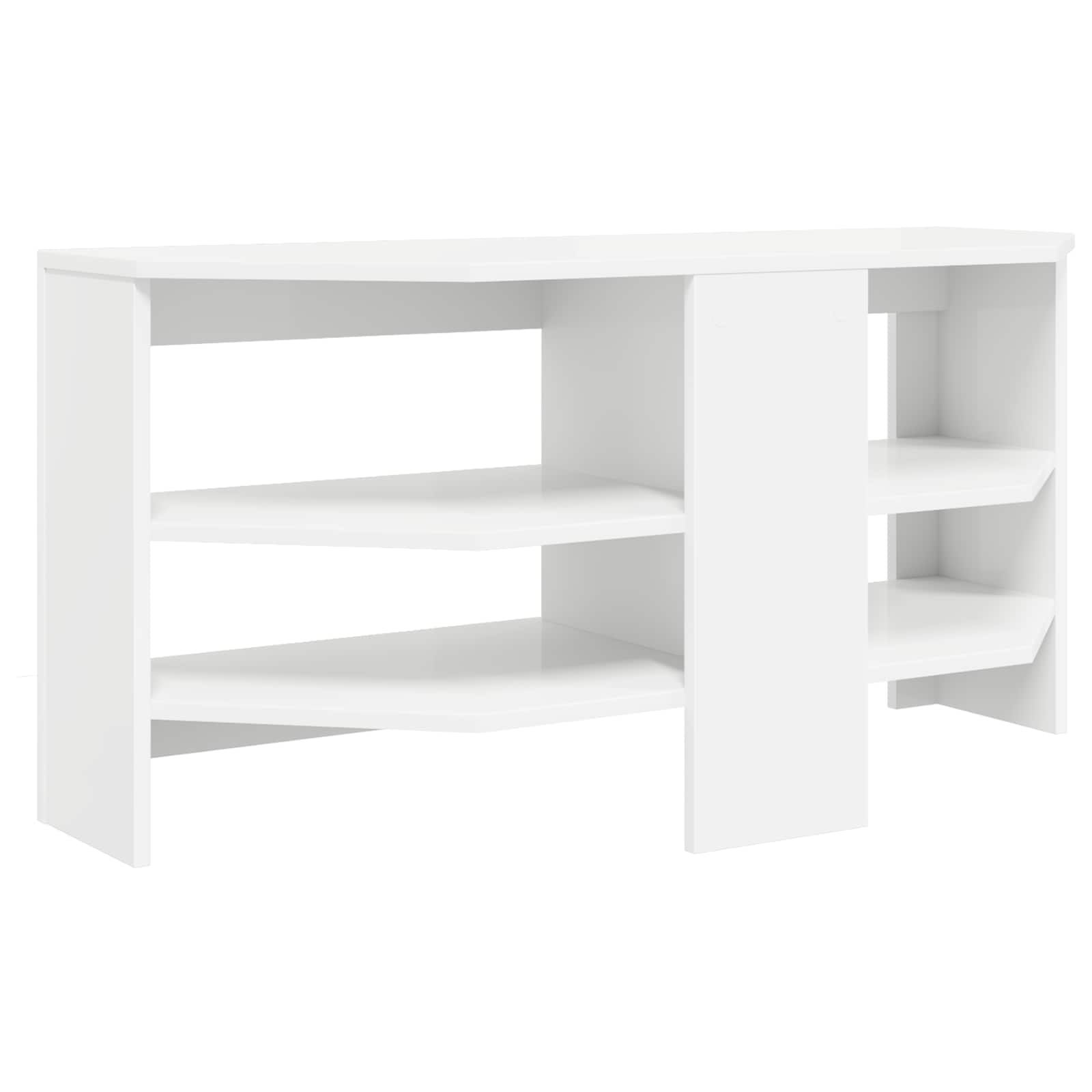 vidaXL HoekTVKast Wit 102x40,5x45cm Bewerkt hout