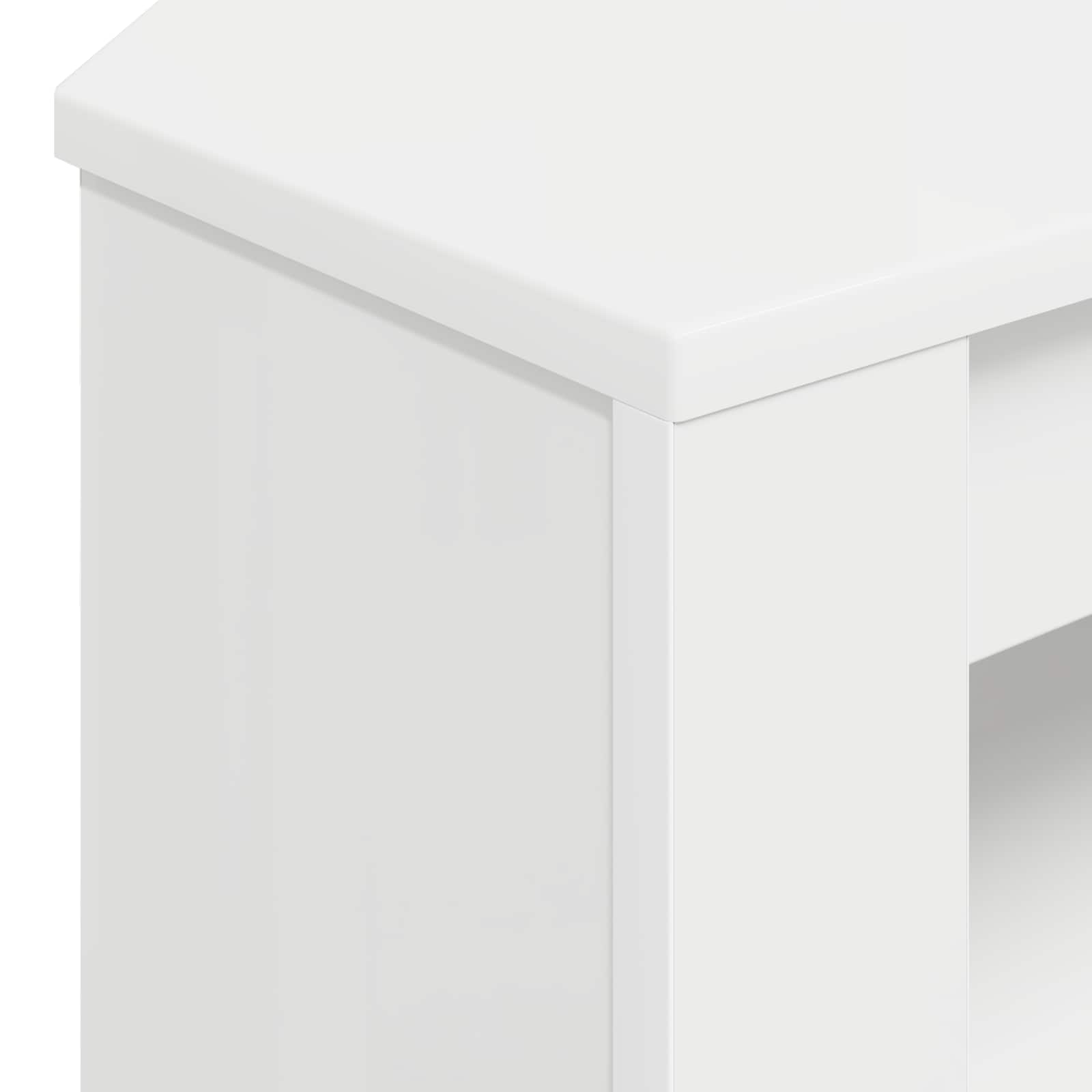 vidaXL HoekTVKast Wit 102x40,5x45cm Bewerkt hout