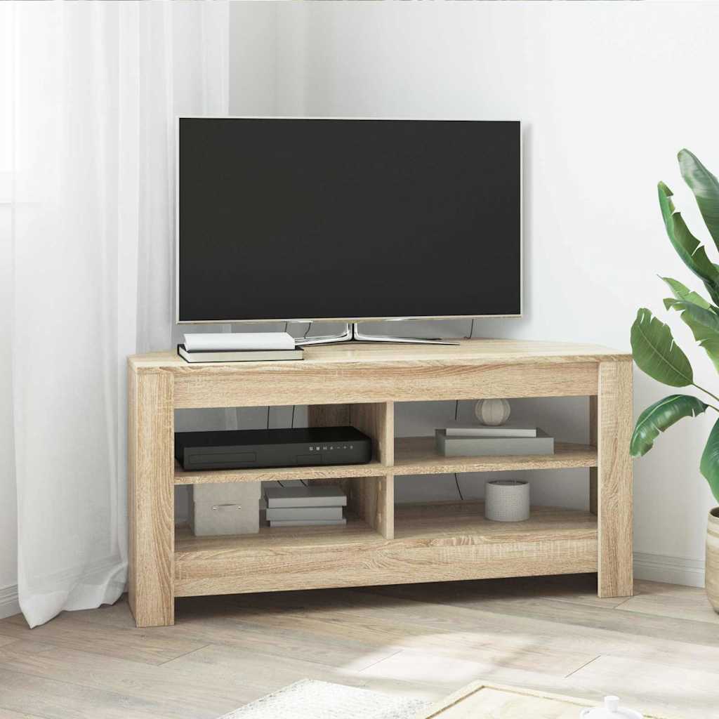 vidaXL HoekTVKast Wit 102x40,5x45cm Bewerkt hout
