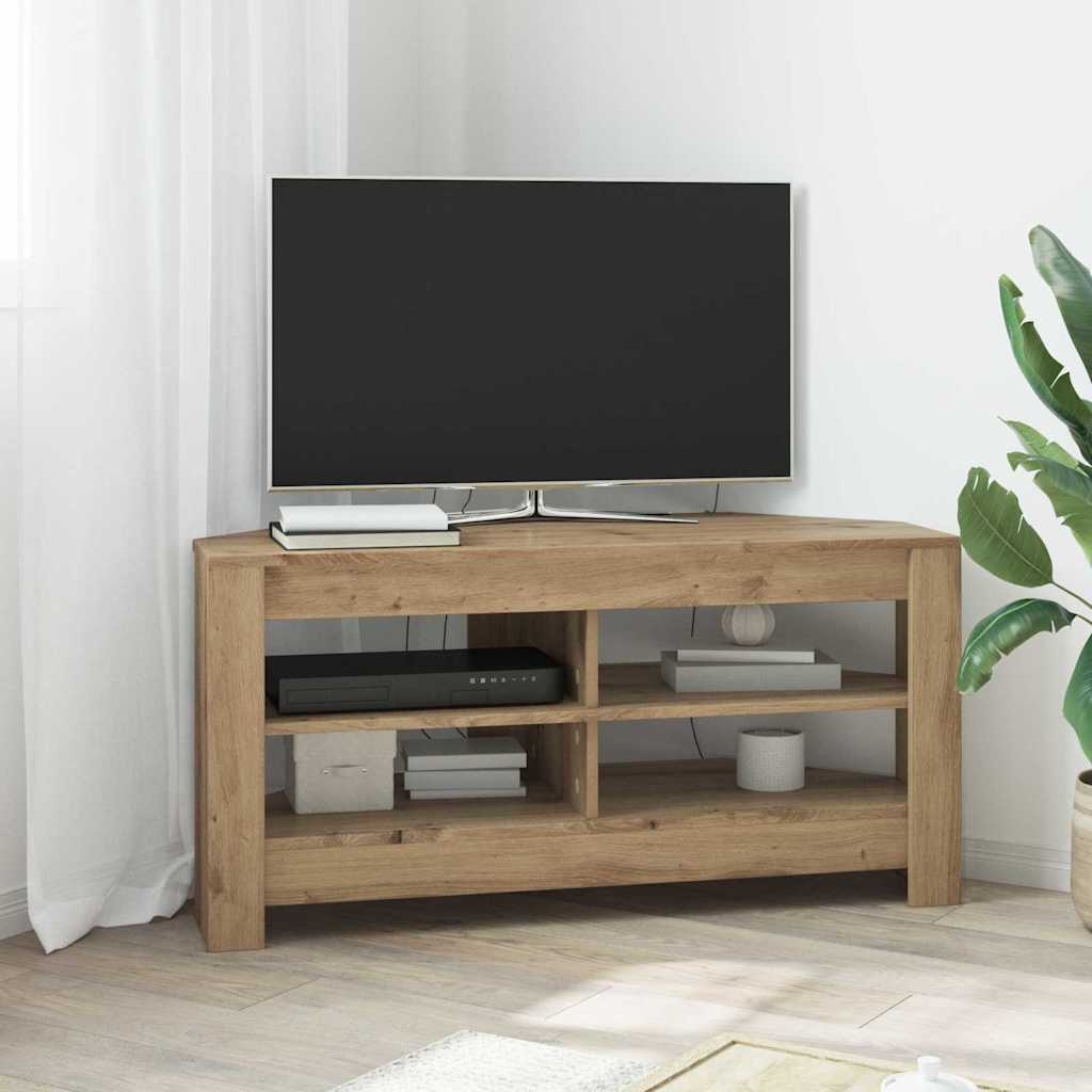 vidaXL HoekTVKast Wit 102x40,5x45cm Bewerkt hout