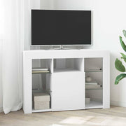 vidaXL Hoek LED TV Kast Wandgemonteerd Wit 100x40x68cm Bewerkt hout